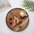 Round Wood Tray, Wooden Serving Tray, Acacia Appetizer Charcuterie Board, Kitchen Countertop Organizer 11.8"