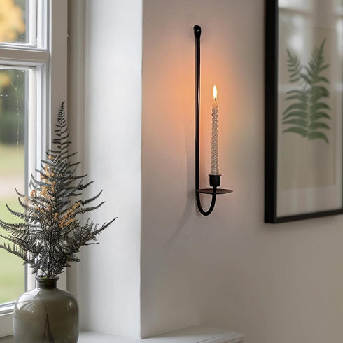 Set 2 16.5"5"3" Metal Wall Candle Sconce Holder of Wall Mount Candle Holders Modern Wall Candle Sconces Hanging
