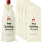 Omoojee 4 Pcs Wedding Anniversary Wine Bag, Flax Drawstring Couple Gift for Married Anniversary