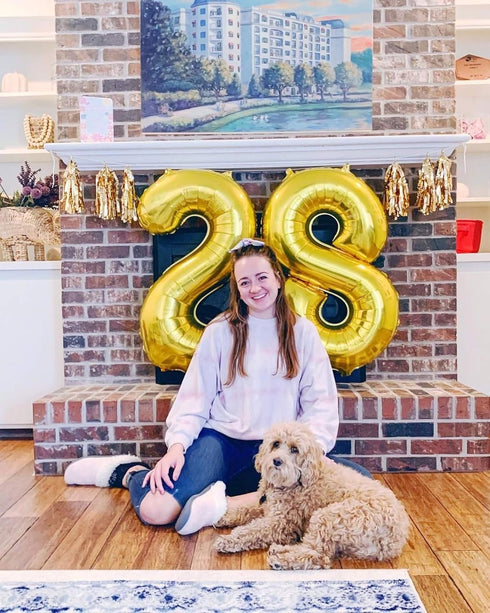 Lovoir 40 Inch Large Gold Number 1 Balloon, Jumbo Mylar Foil Helium Balloon for Birthday Party Decorations