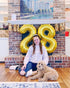 Lovoir 40 Inch Large Gold Number 1 Balloon, Jumbo Mylar Foil Helium Balloon for Birthday Party Decorations