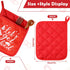 WILLBOND 12 Pieces Christmas Pot Holders, Funny Heat Resistant Oven Mitts for Baking Cooking (Christmas)