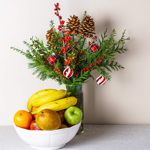 12 Pack Whaline Christmas Red Berry Twig Stem, Artificial Burgundy Berry Picks for Christmas Tree Decorations