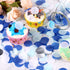 TecUnite Round Tissue Paper Table Confetti Dots, 1.76 oz, White Blue Confetti for Wedding Birthday Party Decoration