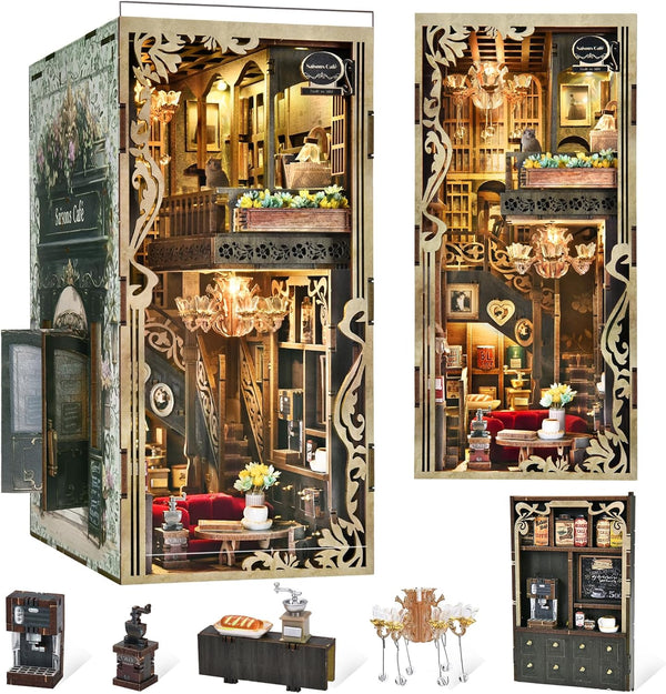 CCCDF Book Nook Kits for Adults and Teens, DIY Miniature Dollhouse Kit