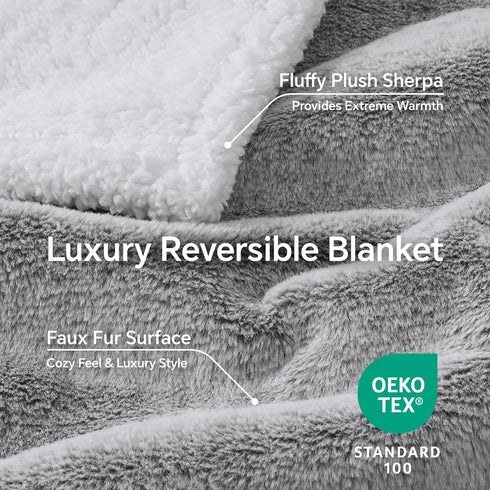 Cozy 60x80 inch, BEDELITE Sherpa Twin Blanket for Couch Ultra Soft & Plush Blanket for Sofa, Bed & Room Decor, Thick