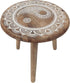 VANIYA CRAFTS Wooden Engraved Fold-able Side Table/End Table/Plant Stand/Stool for Living Room Bedroom Restaurant Kids