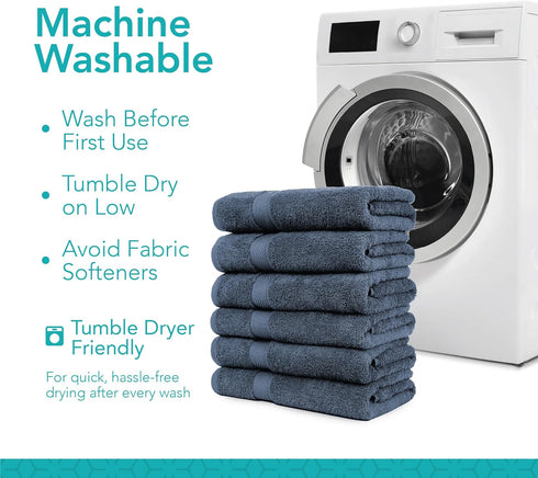 Set 6 (24 50) 100% 515 6 Pack, Pleasant Home Bath Towels of x Cotton, GSM | Lightweight, Soft & Highly Absorbent Luxury
