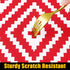 smiry Rectangle Picnic Table Cloth, Waterproof Elastic Fitted Outdoor Tablecloths for 4 Foot Tables, Red