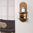 2 15.75 6.69 Inches(Brown) Wenqik Pcs Boho Wall Shelf Rainbow Arch Wooden Floating Shelf Mid Century Bohemian Hanging