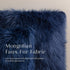 Phantoscope Pack of 2 Faux Fur Solid Throw Pillow Covers, Navy Blue, 18 x 18 Inches