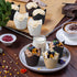Ruisita 200 Pieces Mini Tulip Baking Cups, Greaseproof Cupcake Muffin Liners for Wedding Birthday Party, Brown, White,