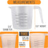 U.S. Kitchen Supply Plastic Measuring Cups with Handles - 8 oz Liquid Measuring Cup Set of 6, Clear Microwave Safe