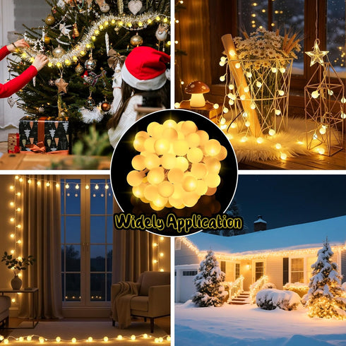 1 Pack 23 50 8 Enhon ft LED Battery Operated String Lights, Globe Starry Fairy Lights, Modes, Plug in with Timer