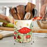 Hexagram Mushroom Decor Utensil Holder, Mushroom Kitchen Decor Ceramic Utensil Holder for Farmhouse Indoor Kitchen