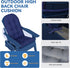 Cushion,48.520.85.5 Inches,High FOOWIN Adirondack Chair Cushion, Thickened Rocking Chair Back Patio Cushions with Ties