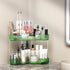 2 Tier Corner Bathroom Organizer Countertop, Vanity Makeup Organizer with Brush Holder,