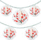 YULETIME Plum Blossom Lantern String Lights, 10 Count Nylon Lantern on 7.6' White Wire, UL Listed