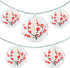 YULETIME Plum Blossom Lantern String Lights, 10 Count Nylon Lantern on 7.6' White Wire, UL Listed