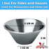 Pro Grade Stainless Steel 1.5oz Sauce Cups, 12 Pk, Reusable Stackable Metal Portion Containers for Dipping Sauces