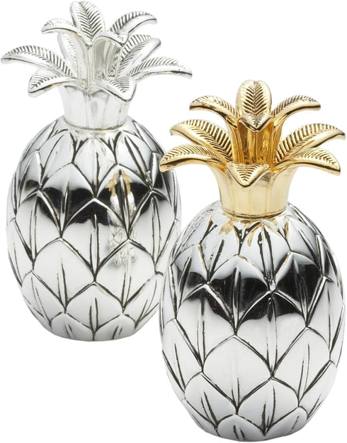 Godinger Salt & Pepper Set, Pineapple, Silver/Gold