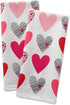 DII Valentine's Day Collection Kitchen Dishtowel Set, 2 Piece, 18x28, Hearts Collage