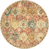 Lahome Moroccan Trellis Round Rug, 3ft Washable Non-Slip Soft Area Rug for Bedroom & Entryway, Red/Orange