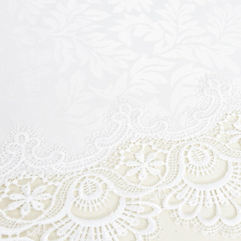 24 48 Inch Wolkemer Small Rectangle Tablecloth Elegant White Lace Jacquard Side Coffee Table Tablecloth Dining Table