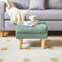 15.75"D 11.42"W12.6"H UHBD040GR YMYNY Small Footstool Ottoman, Faux Leather Footrest with Sponge Padded Seat, Step
