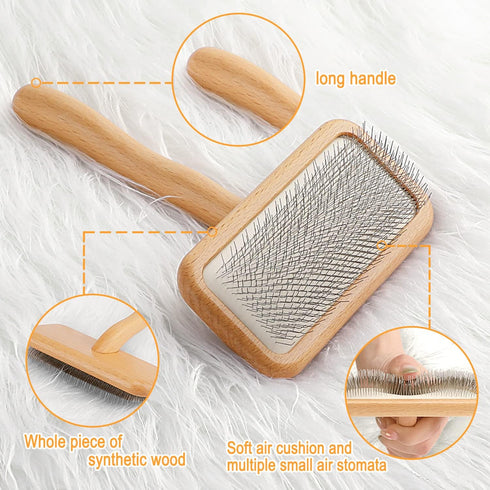 Carpet Rake Sheepskin Wool Brush, 1PCS for Carding Fur, Restore Softness and Texture of Pile Carpets/Rugs