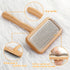 Carpet Rake Sheepskin Wool Brush, 1PCS for Carding Fur, Restore Softness and Texture of Pile Carpets/Rugs