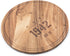 Ironwood Gourmet Engraved Multi-Use Circle Serving Board, 0.5 x 9 x 9 inches, 1942 Wine Barrel Design