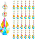 kanpura 25pcs 50mm Crystal Prisms Chandelier Suncatcher Beads Replacement Colorful Hanging Crystals