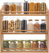 3 Tier Bamboo Spice Rack, Seasoning Jars Rack Shelf Spice Organizer for