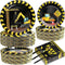 Construction Party Plates and Napkins Serves 50, Construction Birthday Supplies 200 Pcs