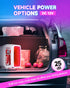 Mini Fridge, 4 Liter/6 Cans Small Refrigerator with Dimmable LED Light, AC/DC Portable Cooler for Bedroom, Office,