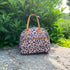 FlowFly Insulated Lunch Bag with Shoulder Strap, Large Reusable Tote for Work, School, Travel, Meal Prep, Leopard