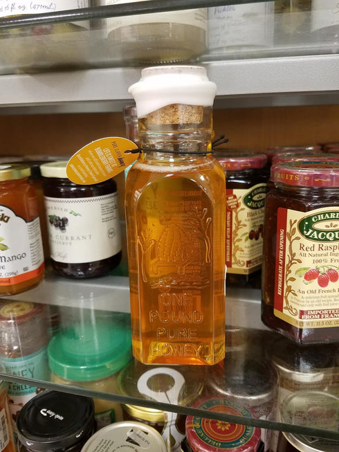 12 16 oz 1 lb 1800's Nakpunar pcs Muth Bottle Jar - Empty Honey Bottles with Cork Bottle Stopper - Reproduction Honey