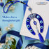 LUCKBOOSTIUM Evil Eye Horseshoe Hanging Ornament - Blue Charm & Horseshoe with Crystal for Luck & Protection