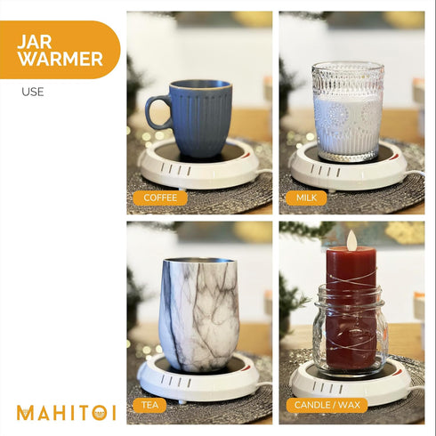 Pack Durable Heavy Portable Large Warmer Safe Plate for Candle Jar & Mug Warmer, Dark Blue