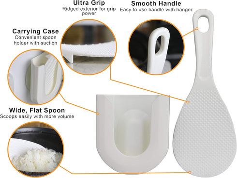Echo Rice Cooker Spoon Holder - Non-Stick Spatula with Holder, Kitchen Utensil