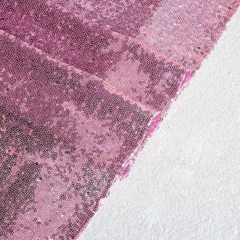 JYFLZQ Rose Pink Sequin Table Runner 12" x 72", Sparkly Pink Metallic Glitter Sequin Runner for Birthday Party