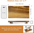 12" Counter (M:12"x7"x1.57") Medium Acacia Wood Riser Pedestal Stand Farmhouse Wood Display Riser for Kitchen