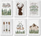 Hadley Designs 6 Woodland Nursery Wall Decor - Reversible Unframed Baby Boy