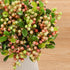 20 9.8 inch SHACOS Artificial Pink Berry Stems PCS Fake Berries Branches Spray with Green Leaves Small Berry Picks