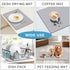 Coffee Maker Mat for Countertops, 19"x12" Rubber Backed Mat for Coffee Pots, Dish Drying Mat, Marble Gray