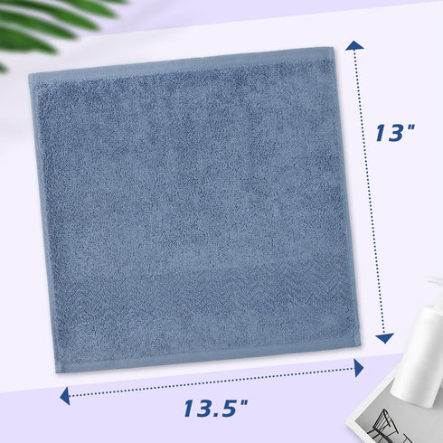 Set 13 13 Inches, 6-Pack 3 Cleanbear Cotton Washcloths Bath Wash Cloth x Face Cloths with Colors