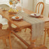 90 Inches Niviy Burlap Boho Table Runner for Home Decor with Tassels Long, Modern Farmhouse Decor Rustic Macrame Woven