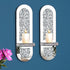 Azonsdop Crystal Crushed Diamond Mirrored Candle Sconces Set of 2, Glam Silver Wall