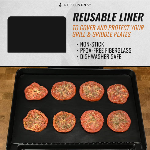 Reusable Mats for Ninja Sizzle Indoor Grill & Griddle GR101, Non-Stick Electric Appliances Accessory Set by INFRAOVENS